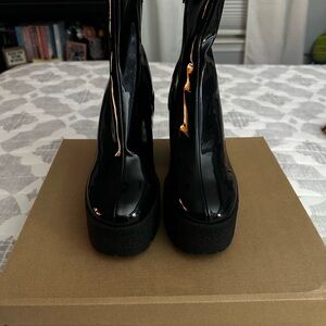 Steve Madden Outlast Black Patent Leather Women's Boots